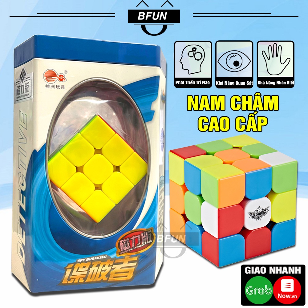 Rubik 3x3 NAM CHÂM CYCLONE BOYS Cao Cấp (Có Hộp Sắt Đựng) - Rubik 3x3x3 Giá Rẻ Xoay Trơn Mượt Đồ Chơi Cho Bé BFUN