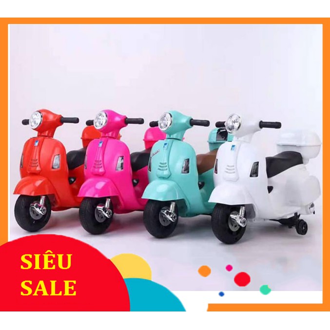 [GIÁ SỈ] XE MÁY ĐIỆN VESPA SIZE MINI Q518 CÓ NHAC,CÓ ĐÈN