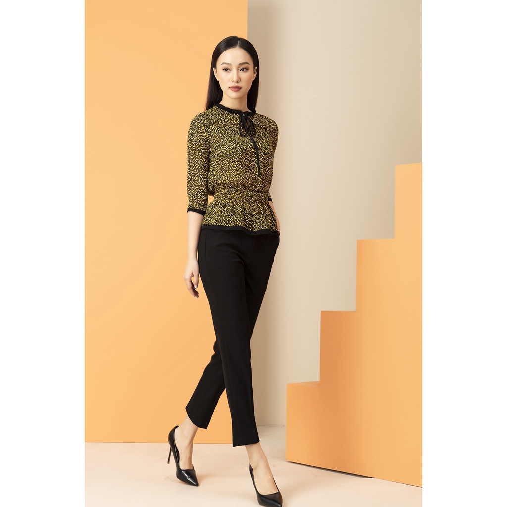 Quần Dài Công Sở Thiết Kế Luperi LFQD2123 Phối 2 Cúc Cạp Cao