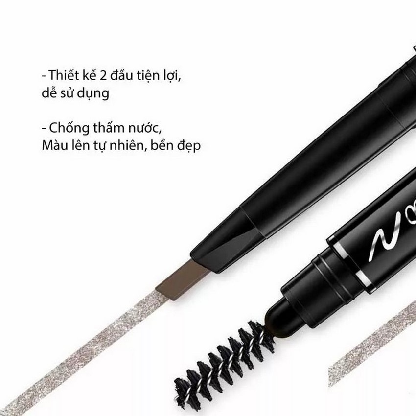 Chì kẻ lông mày nội địa trung 2 đầu chì kẻ mày phẩy sợi tiện dụng bền màu không thấm nước GALA HOME
