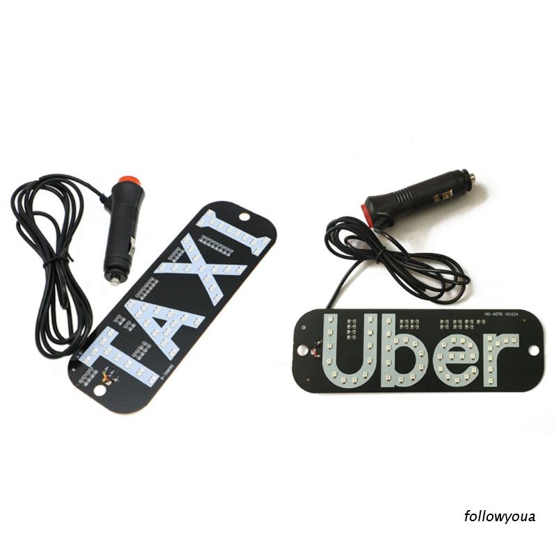Đèn LED tín hiệu Taxi Uber 12V có cáp sạc tiện dụng