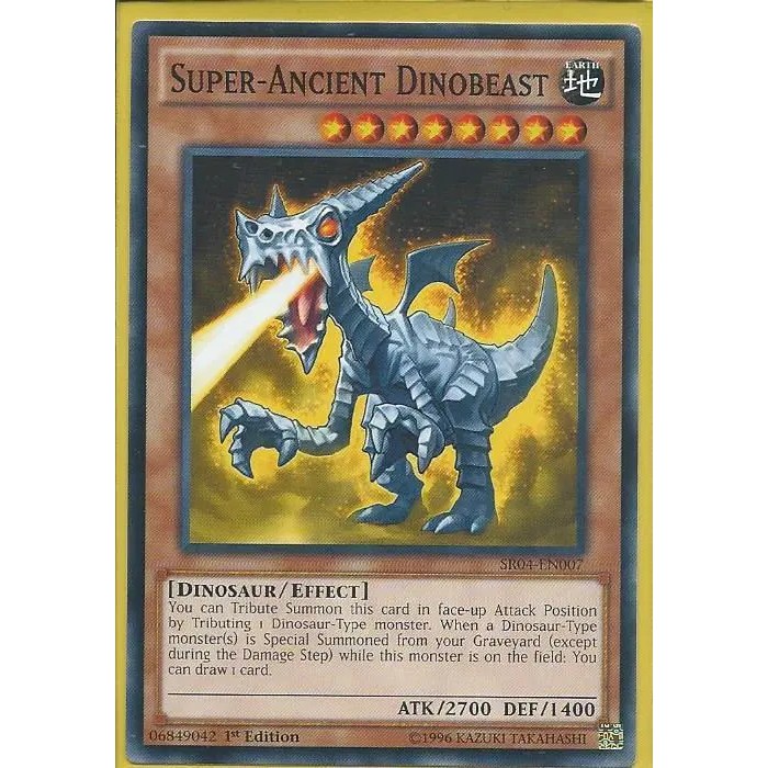 Lá bài thẻ bài Yugioh SR04-EN007 Super-Ancient Dinobeast