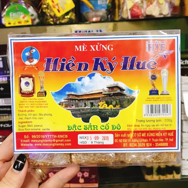 Mè xửng Giòn Hiền Ký Huế gói 150g - Đặc sản Huế