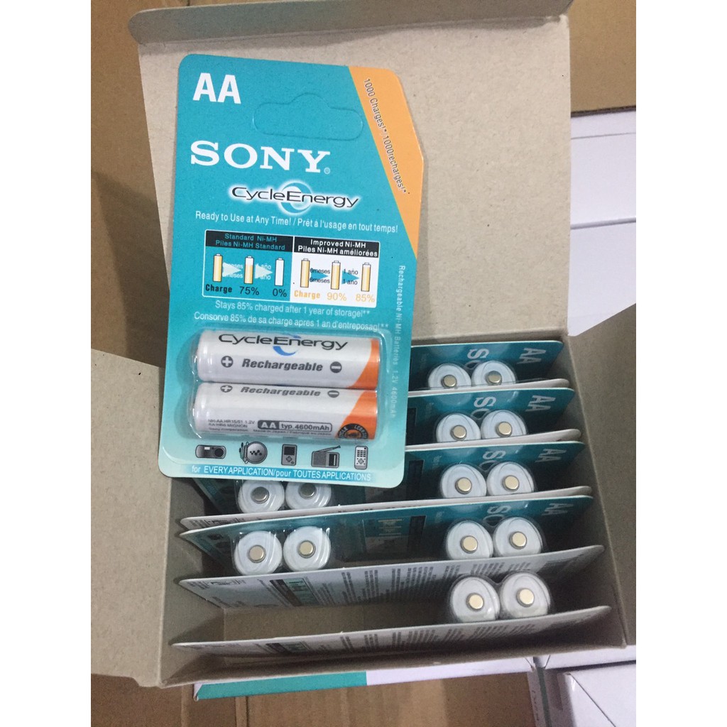 pin sạc sony aa 4600mAh vỉ 2 viên