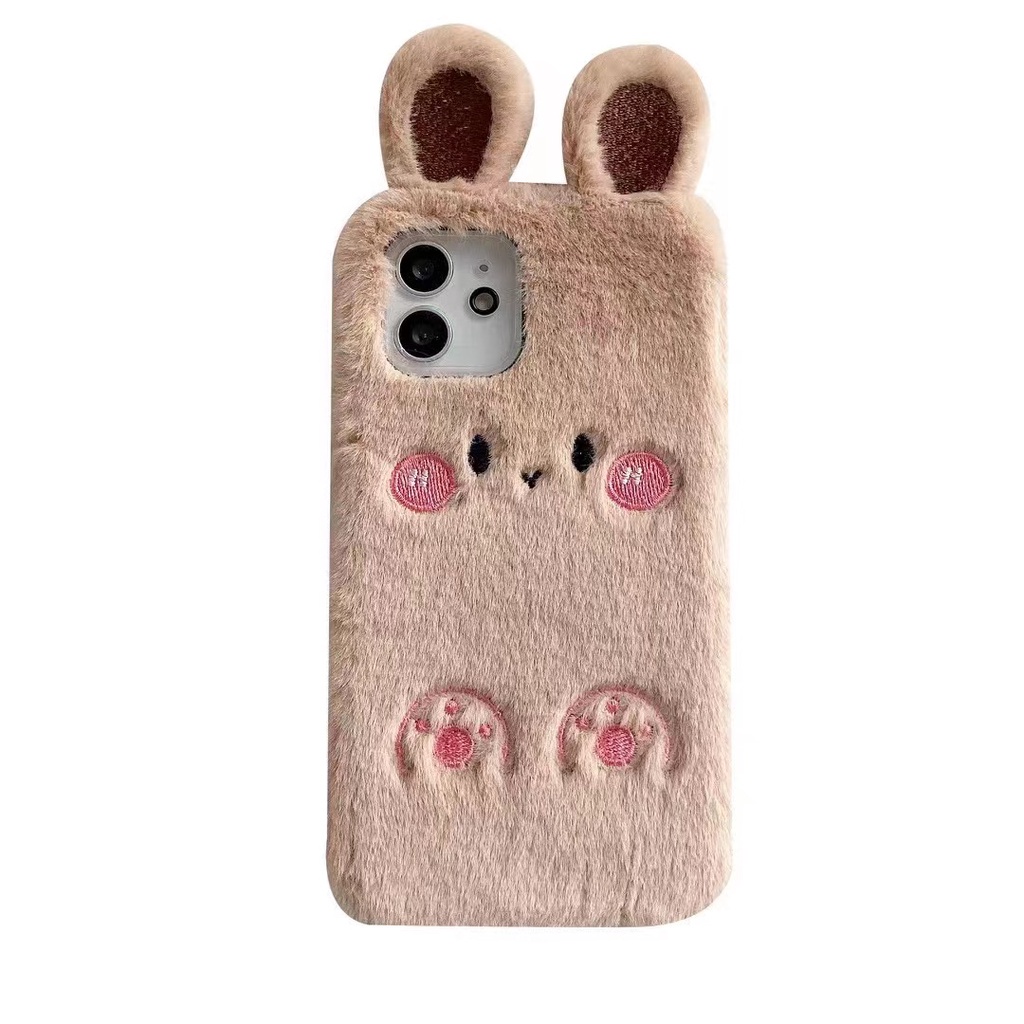 Ốp điện thoại mềm thêu hình thỏ dễ thương thích hợp cho Iphone 13 13pro Max11 Pro Max Xs Max X Xr 8 Plus 7 Plus