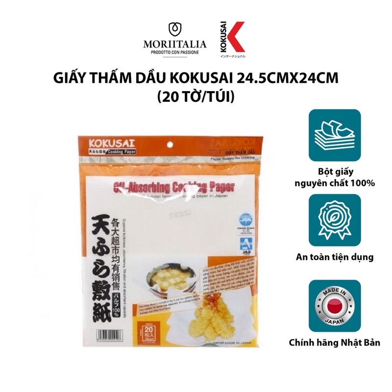 Combo 5 túi giấy thấm dầu thực phẩm Kokusai dày dặn