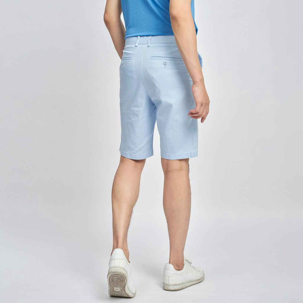 Quần Short Nam Cotton Cao Cấp 1017 Dáng Slim Màu Light Steel Blue - Sooc Nam Vulcano