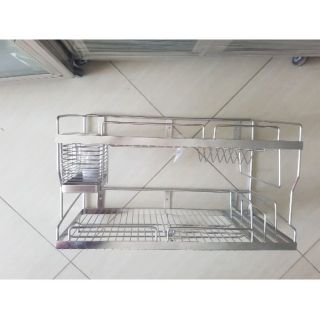 Kệ inox 304 chén bát treo tường đa năng cao cấp ke chen bat nha bep