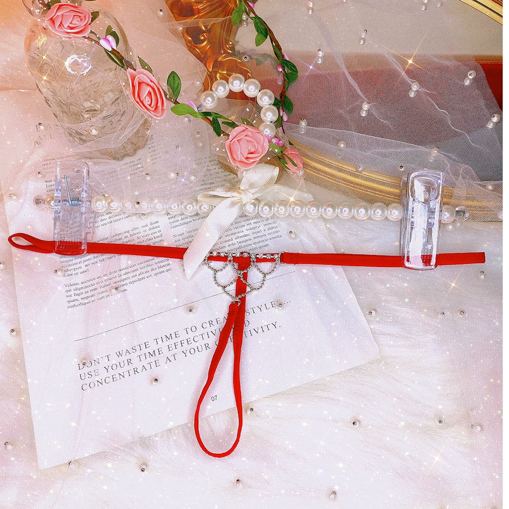 CK035 quần lót ren chữ t - Quần chíp lọt khe đính đá sexy -KellWang