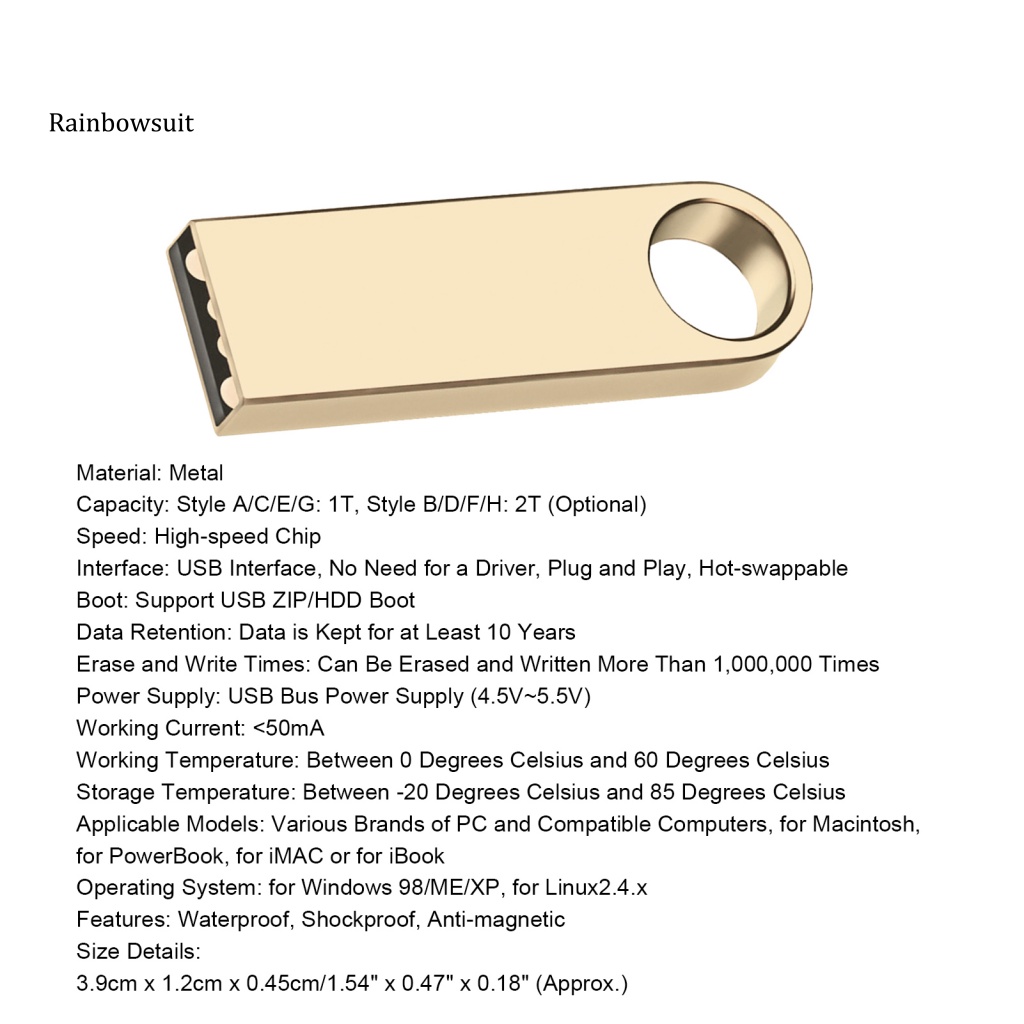 Ổ Đĩa Flash USB 1TB 2TB Chống Sốc Chất Lượng Cao