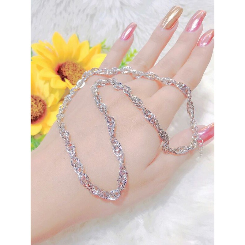 Dây chuyền hợp kim xi trắng-M107