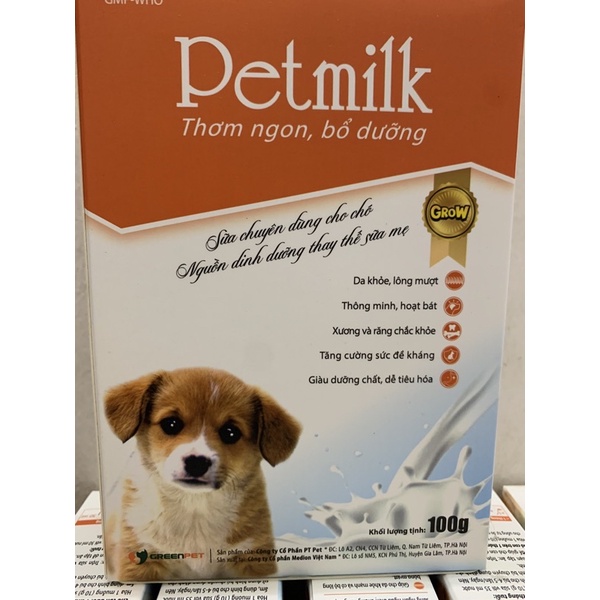 Petmilk sữa bột cho chó mèo 100g
