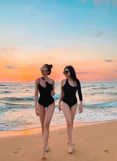 [ĐỒ BƠI TAY DÀI 2021] Bikini 1 mảnh tay dài 1 bên sexy (kèm hình thật)