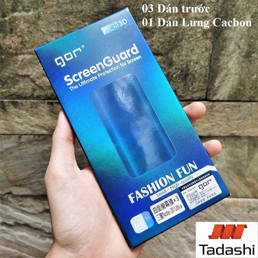 Bộ 4 Miếng Dán Dẻo Gor Samsung S21 Ultra, S22 Ultra, Note 20 Ultra Trong Suốt, Dán Full Màn 3D Bo Viền Cong - Hãng Gor