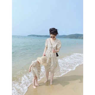 VÁY ĐÔI MẸ VÀ BÉ CHẤM BI TIỂU THƯ