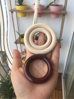 Vòng gỗ làm macrame