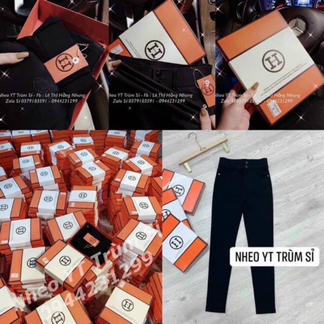 Quần legging 2 khuy cạp cao