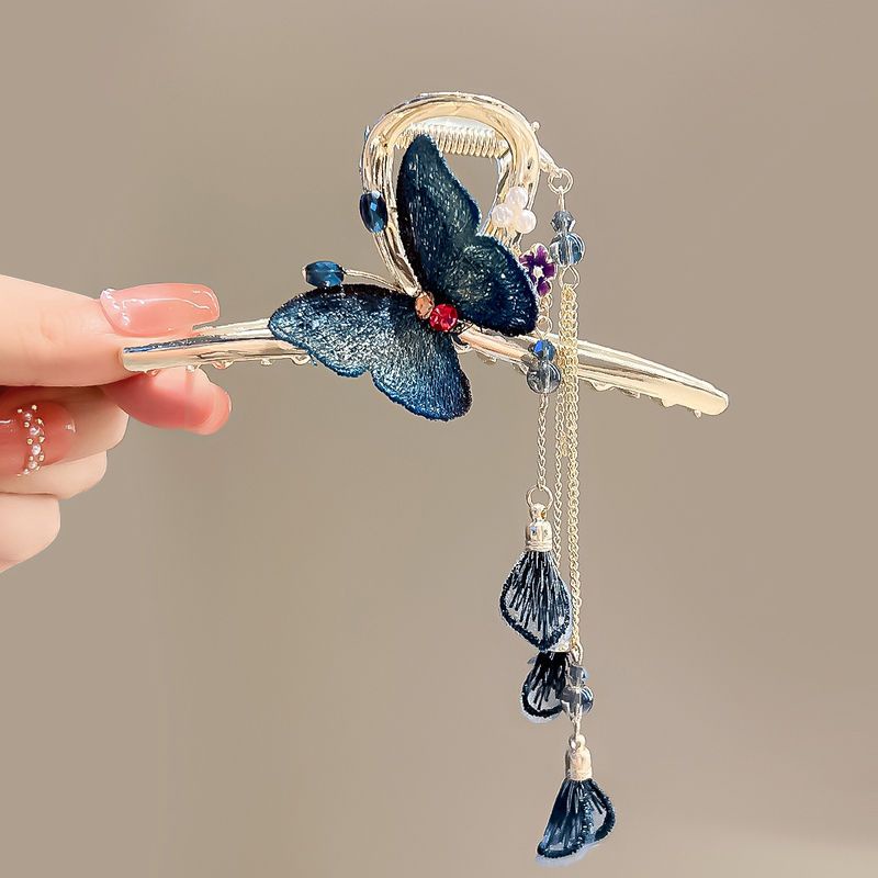 Kẹp Tóc Bướm Xanh Phong Cách Trung Hoa Cho Bé Gái