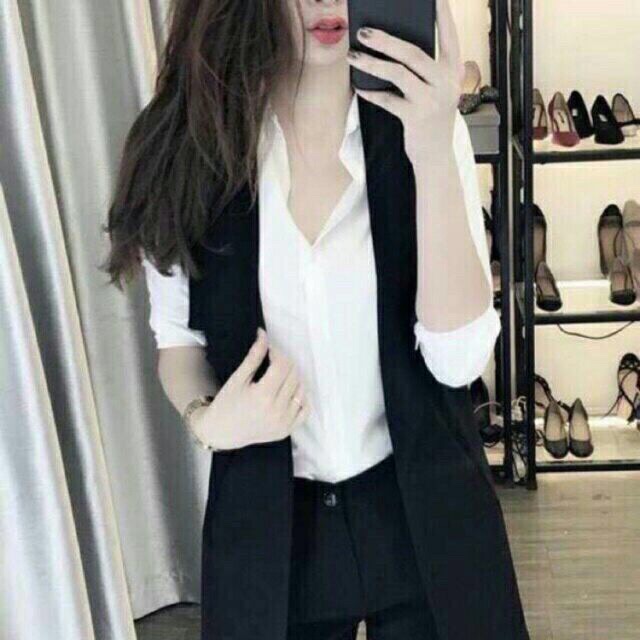 Gile Vest  Dài Ngang Hông Hàng Hai Lớp Chất Tuyết Mưa Đứng Dáng | BigBuy360 - bigbuy360.vn