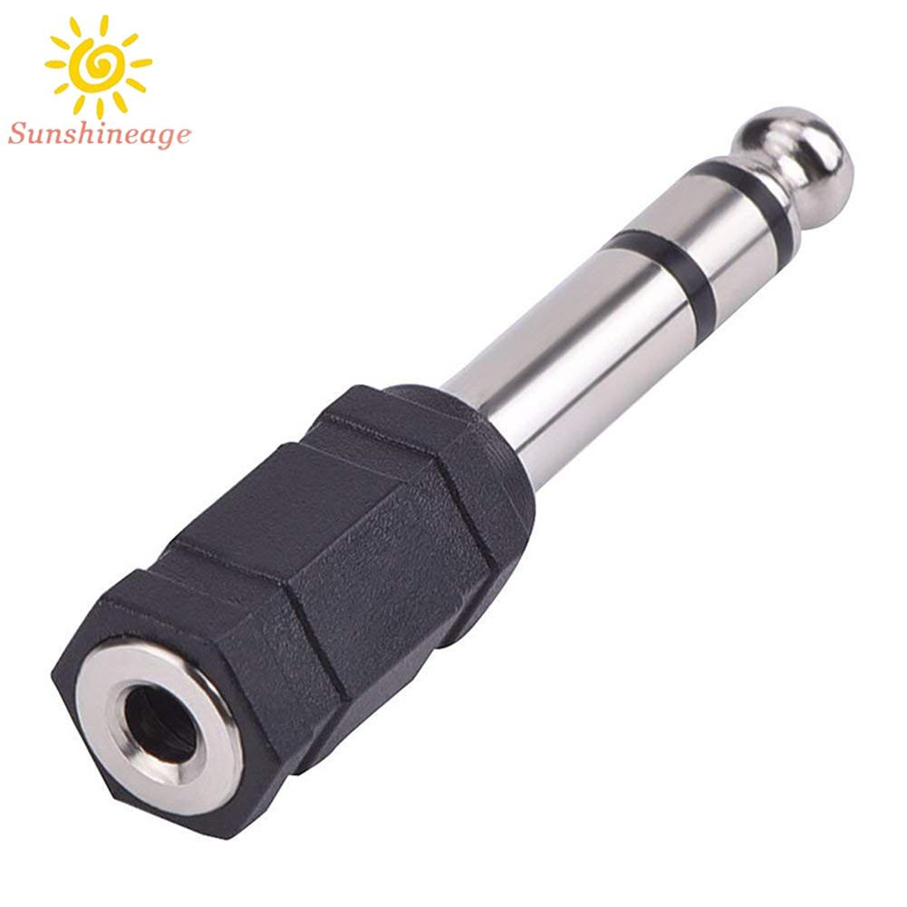 SUNAGE- ~3.5mm 6.35mm Stereo Headphone Audio Adaptor Microphone Connector Converter【SUNAGE-HOT Fashion】