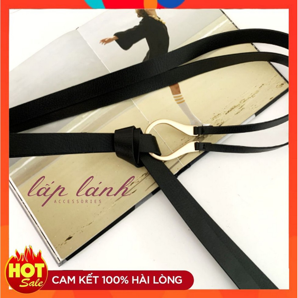 THẮT LƯNG DÂY LƯNG DA PU BELT MẶT KIM LOẠI PHỐI ĐẦM, VEST PHONG CÁCH RETRO CÁ TÍNH THỜI TRANG DL06