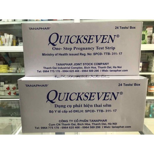 Que thử thai Quickseven - test thai nhanh, Giao hàng kín đáo, luôn che tên  Tanaphar - Trung Đông Pharmacy