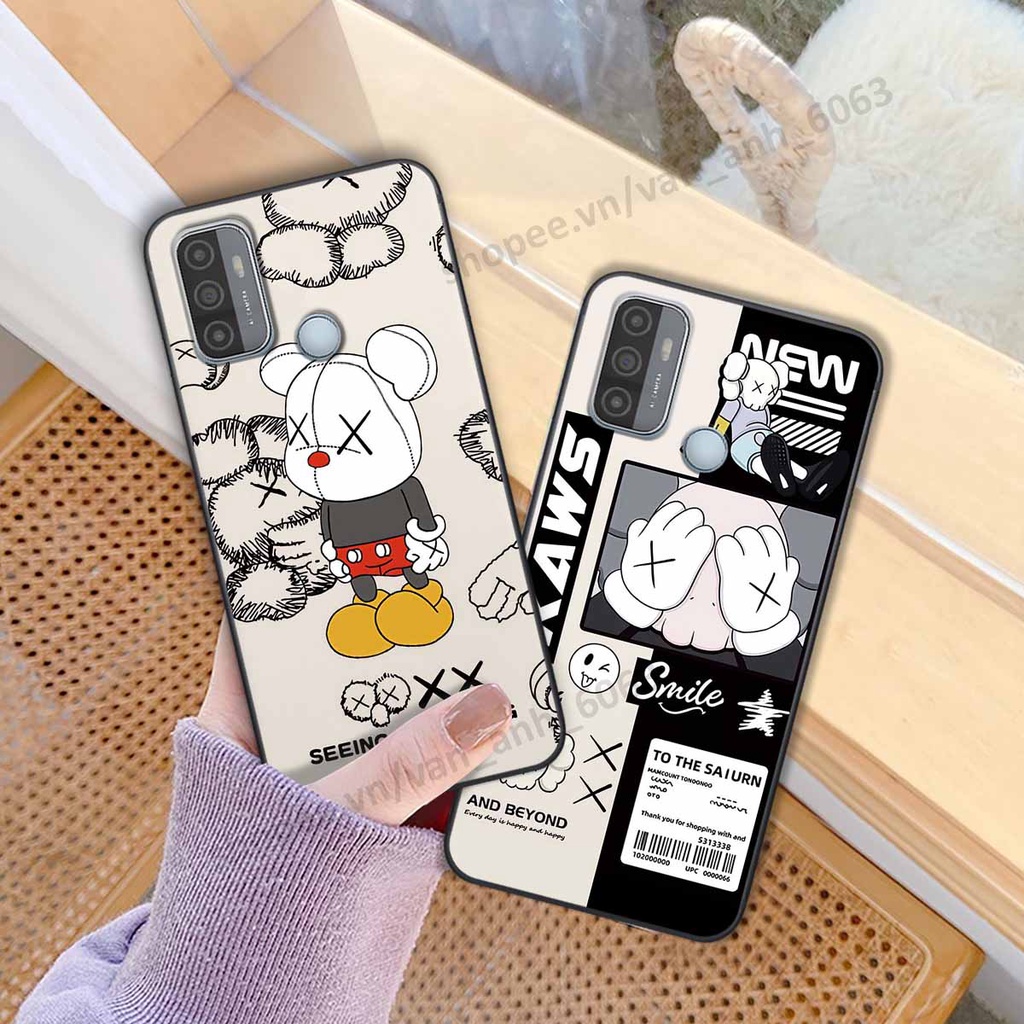 Ốp Oppo A53 be@r brick mars thời trang, ốp lưng điện thoại viền dẻo siêu chất