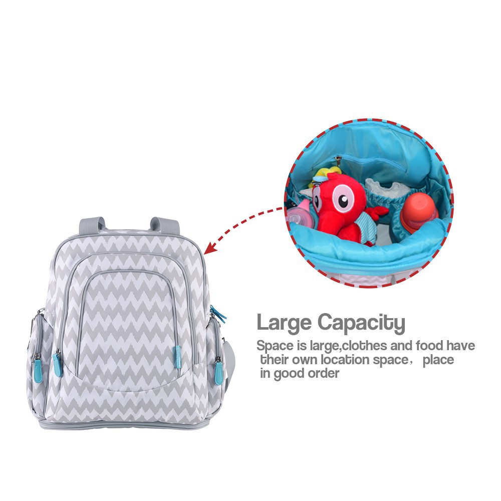 Ba lô đựng đồ cho mẹ và bé, Túi Đựng Tã Lót Đa Năng Chống Thấm Nước giữ nhiệt - có ngăn đựng laptop Konig Kids - 201822