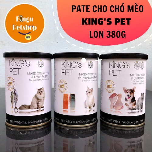 [HOT] Pate KING PET cho chó mèo lon 380g | Bingu Petshop