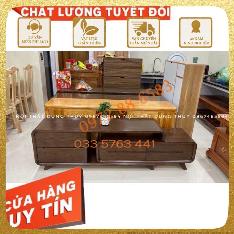 Kệ tivi chân rút cuốn góc 4 ngăn kéo gỗ sồi Nga KT10 giá gốc tại xưởng - kệ ti vi
