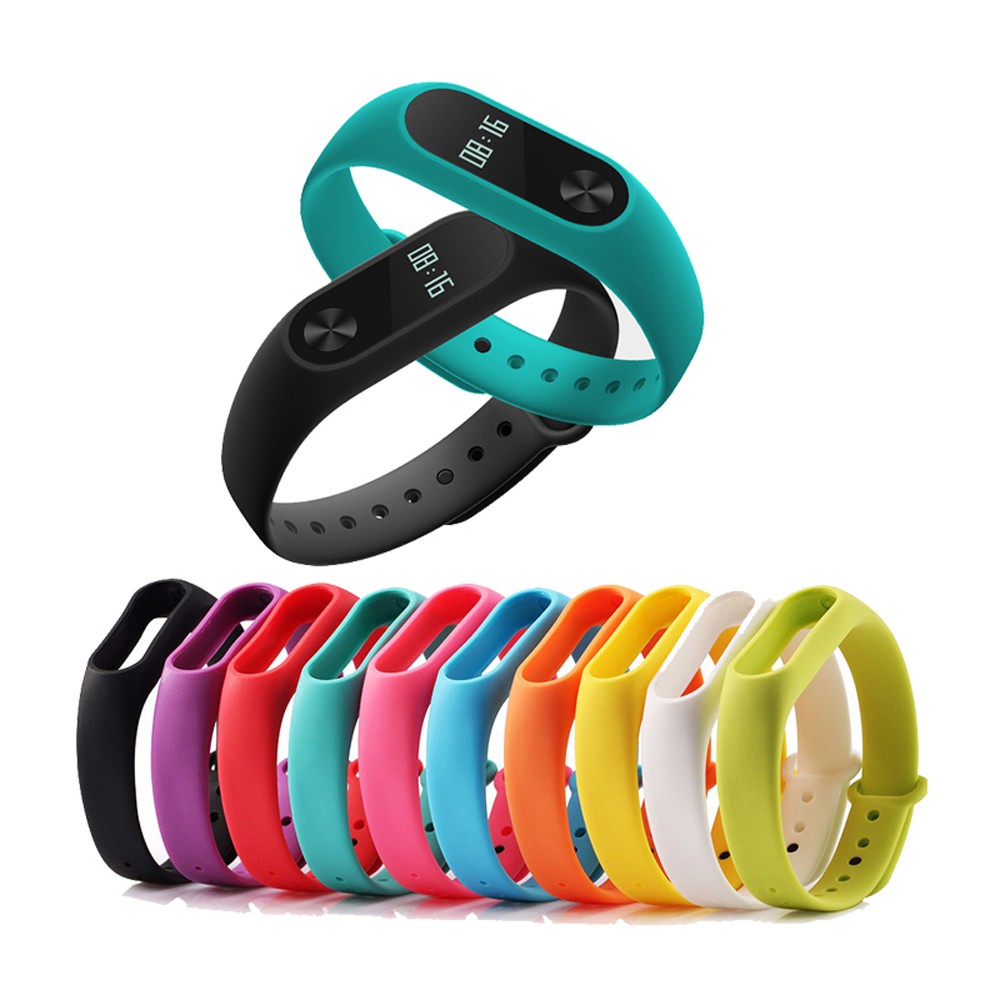 Dây Đeo Thay Thế Chất Liệu Silicon Thiết Kế Nhiều Lỗ Thời Trang Cho Xiaomi Mi Band 2 Miband 2 (10 Màu)