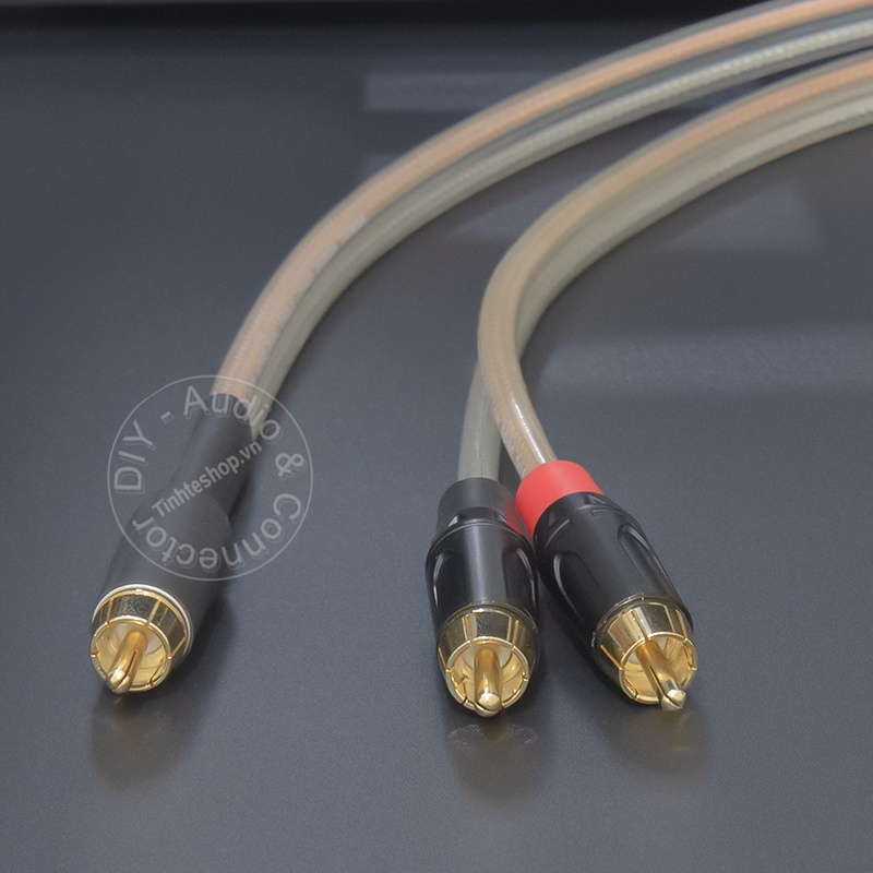 Dây chia AV 1 thành 2 DIY 0.5 đến 5 mét - RCA splitter male to 2 male cable