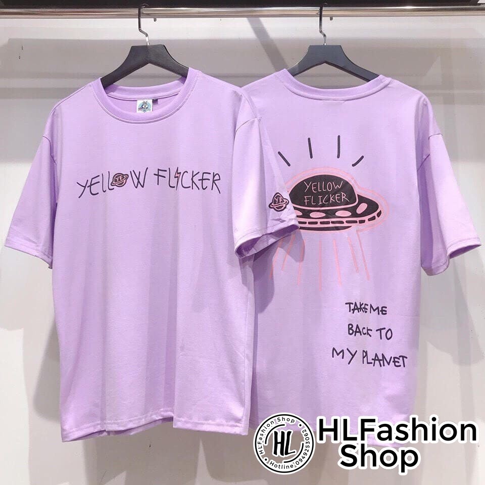 Áo Thun Tay Lỡ YELLOW FLACKER kute phô mai có in trước sau - form rộng freesize | BigBuy360 - bigbuy360.vn