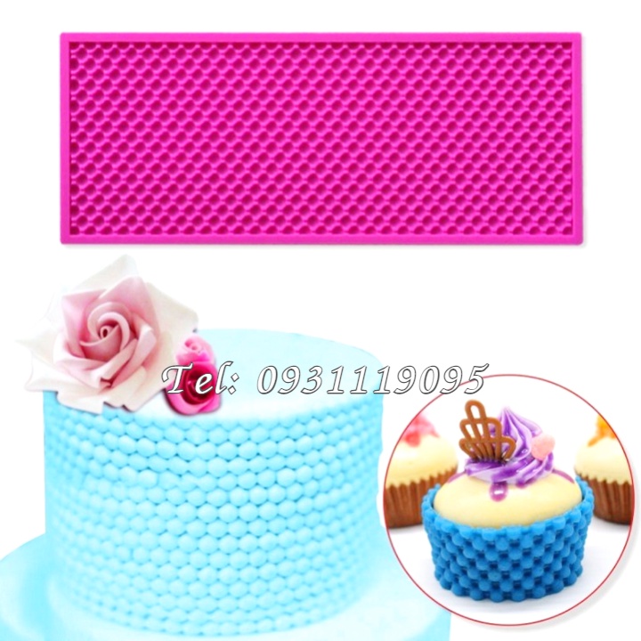 Khuôn silicon làm viền bánh, rau câu, fondant vĩ hình ngọc trai - Mã số 1455