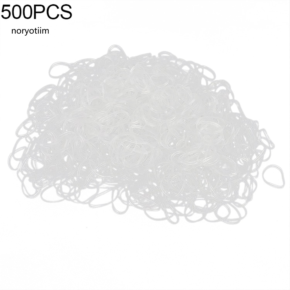 Bình Đựng Nước Bằng Vải Không Dệt| Set 500 Dây Chun Buộc Tóc Trong Suốt Dùng Một Lần Tiện Lợi Giá Đỡ