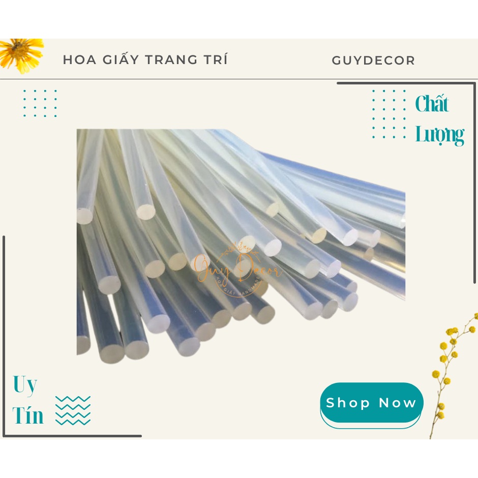 Keo nến nhỏ 7mm dài 25cm- chuyên dùng cho máy bắn keo loại nhỏ
