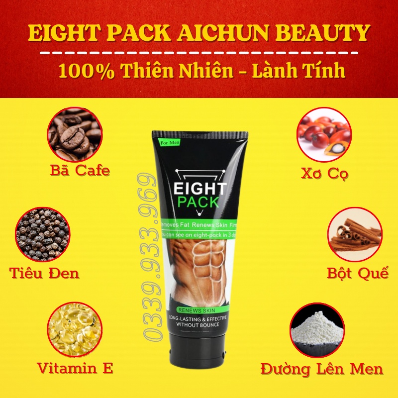 Kem Tan Mỡ Bụng - Kem Tăng Cơ Bụng Eight Pack Aichun Beauty 170g