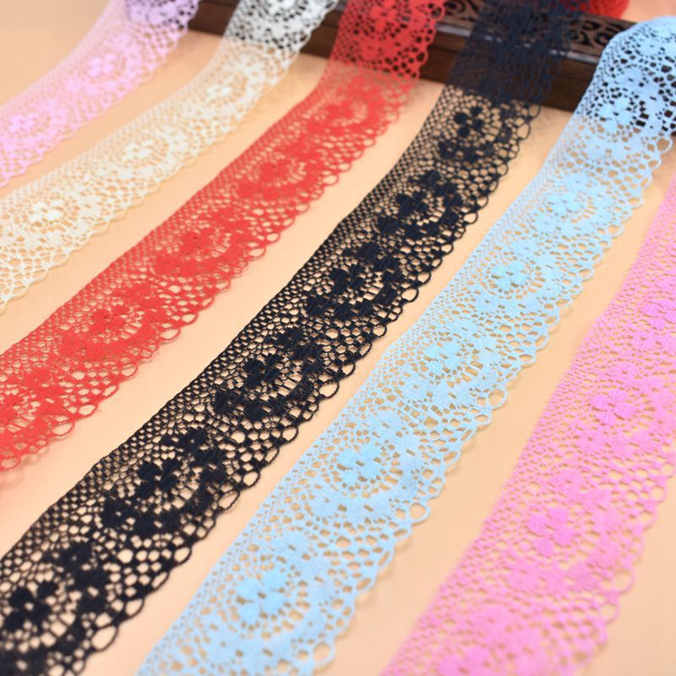 Cuộn Dây Ren Ruy Băng Thêu Trang Trí Dài 10M 40mm