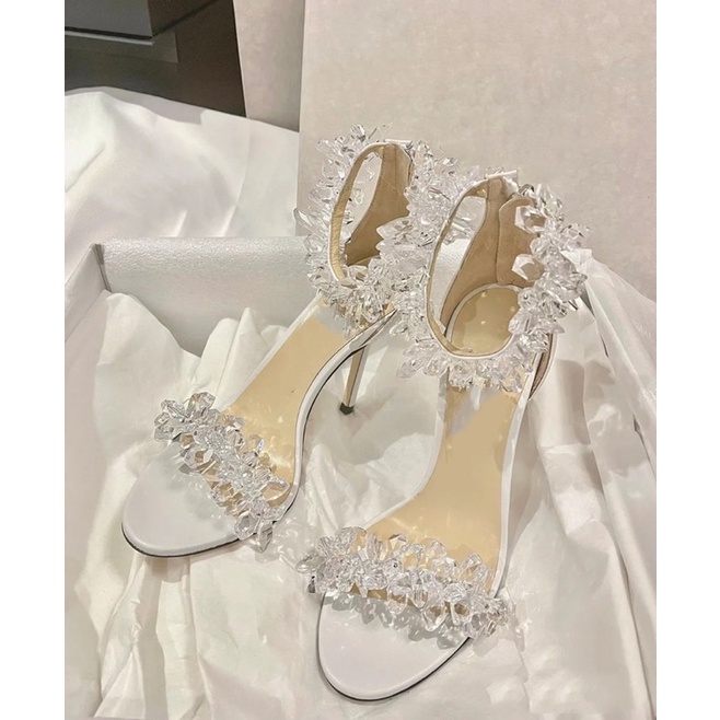 Sandal JimmyChooo hạt đá to cao cấp