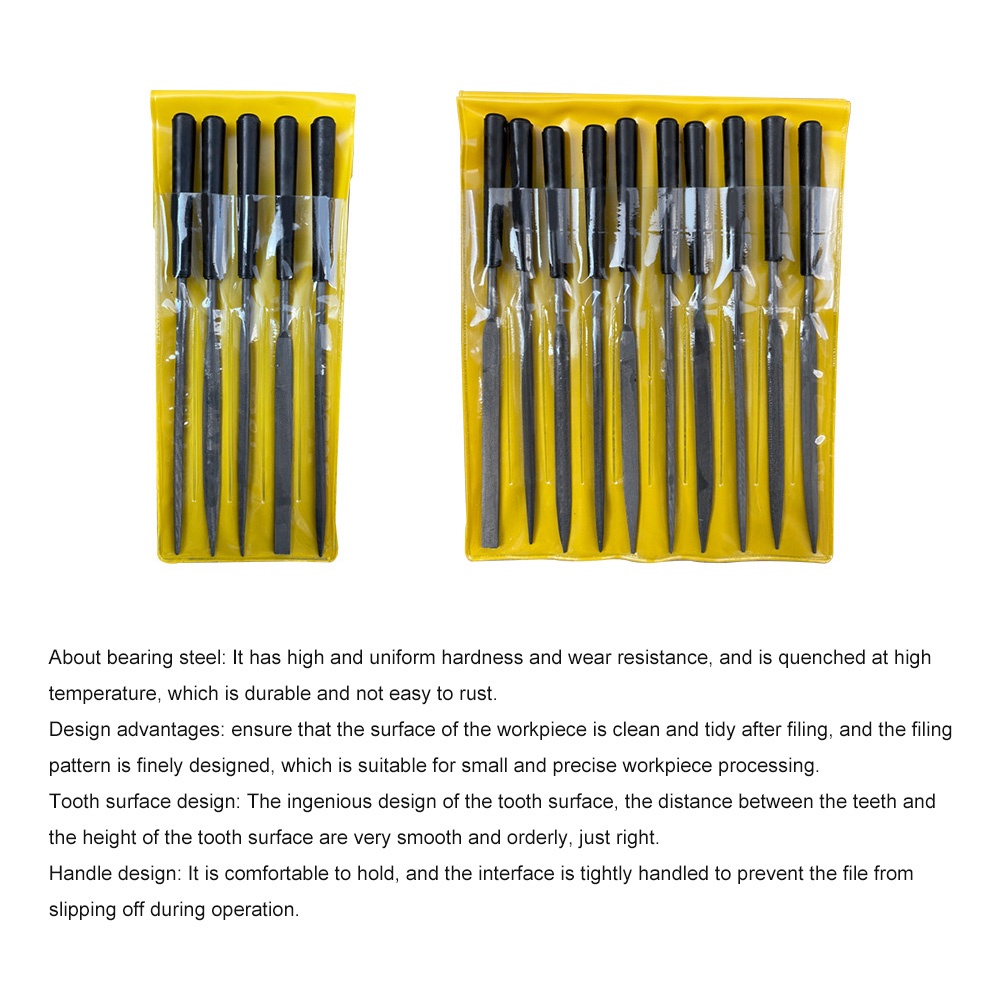 Set 5/ 10 dũa gia công gỗ DIYMORE bằng hợp kim mạ điện DIY