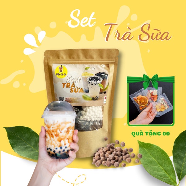 Set Làm Trà Sữa Phúc Long, Thái Xanh, Thái Đỏ ( Set Lớn) Tặng Kèm Công Thức Nấu Siêu Dễ Bếp Có Gì