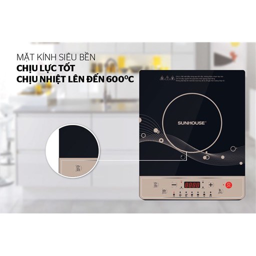 Bếp điện từ cơ Sunhouse SHD6149 SHD6158 tặng kèm nồi lảu - Hàng chính hãng- Bảo hành 12 tháng