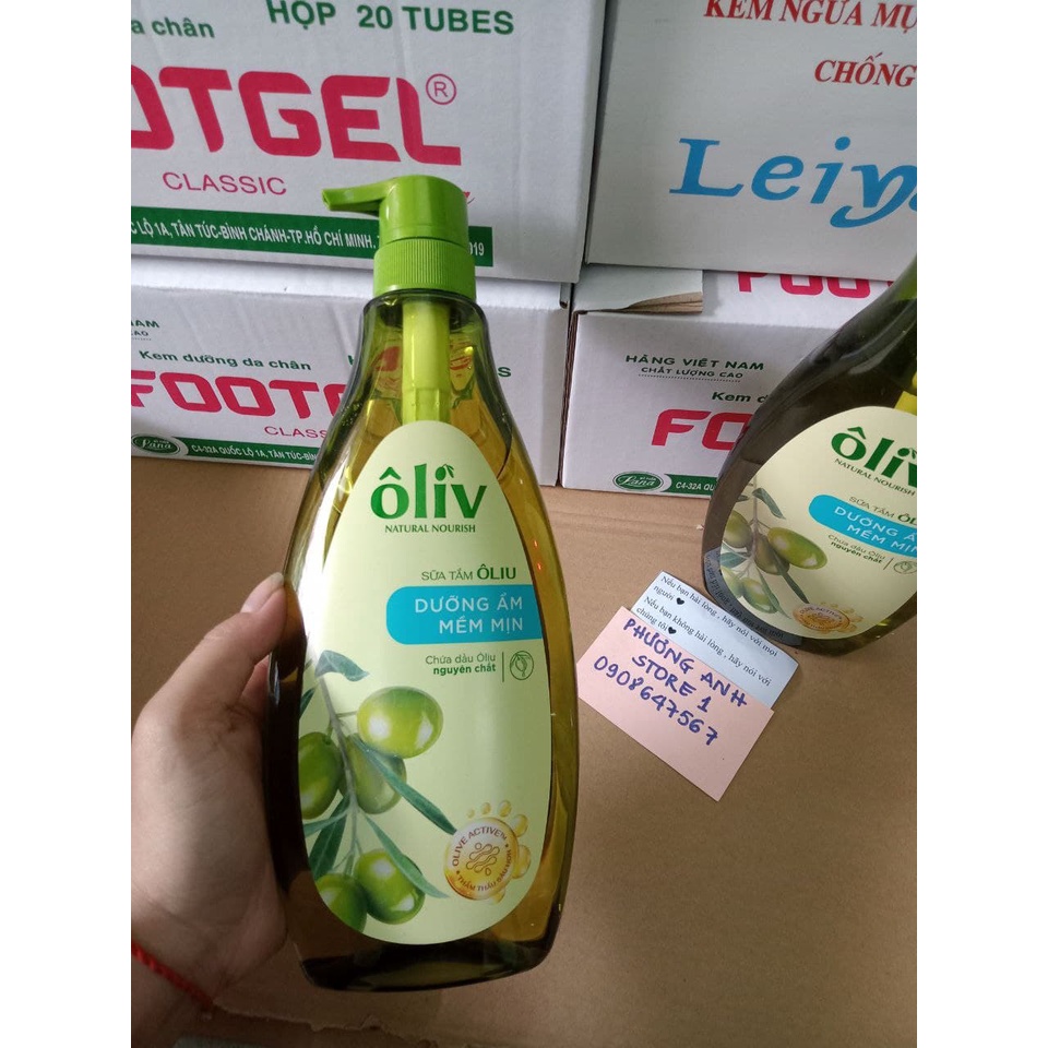 Sữa tắm oliu dưỡng ẩm 650ml