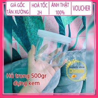 Hủ 500g nhựa trong suốt đựng kem