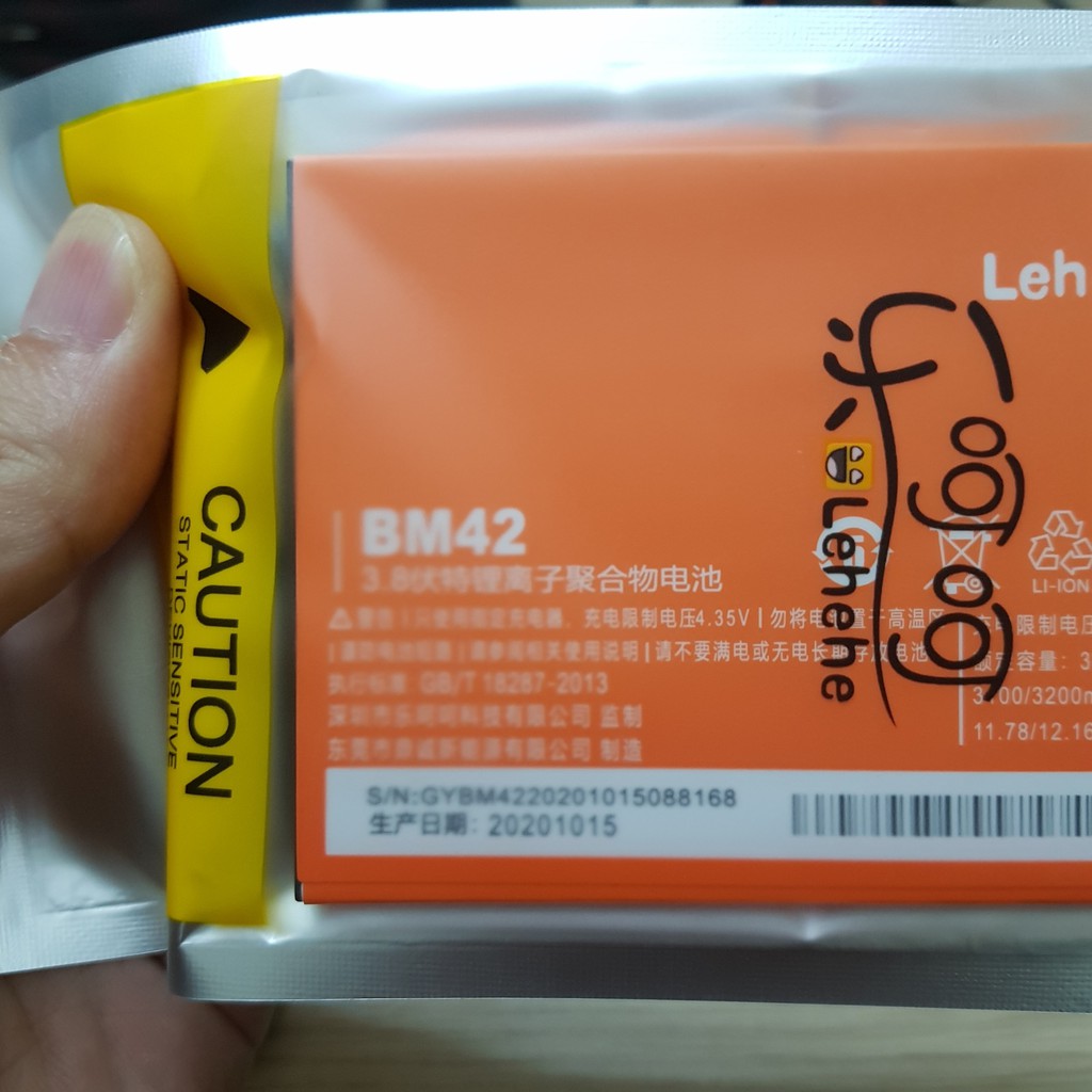 Pin xiaomi redminote chính hãng Lehehe,dung lượng 3200mAh,bảo hành 6 tháng