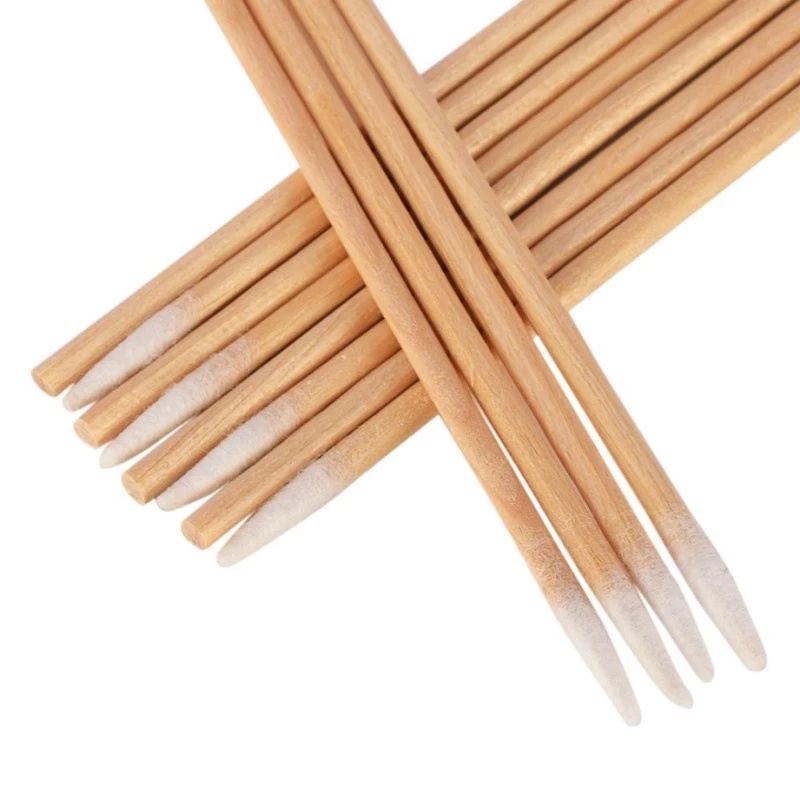 Bộ 100 Tăm Bông Đầu Nhọn / Đầu Nhọn Bằng Cotton Siêu Nhỏ Dùng Một Lần Đa Ứng Dụng