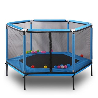 Nhà nhún lò xo lục giác có lan can 157x157x80cm - Nhà bóng cho bé - Lều bóng cho bé - Lều chơi nhà banh