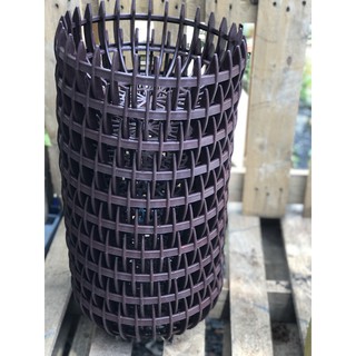 Bộ 10 chậu trồng lan giả gỗ hình bí kích thước fi 30 cm