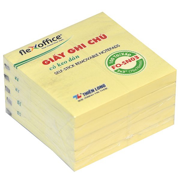 Giấy ghi chú Flexoffice 3x3 FO-SN03 ( 100 tờ / 1 xấp ) hàng có kiểm tra chất lượng và an toàn