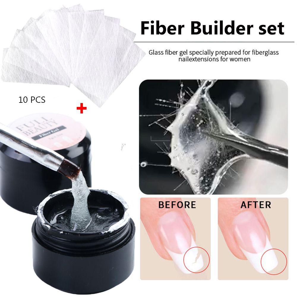 Gel Sợi Thủy Tinh Trong Suốt Không Dệt Sửa Chữa Móng Tay Gãy